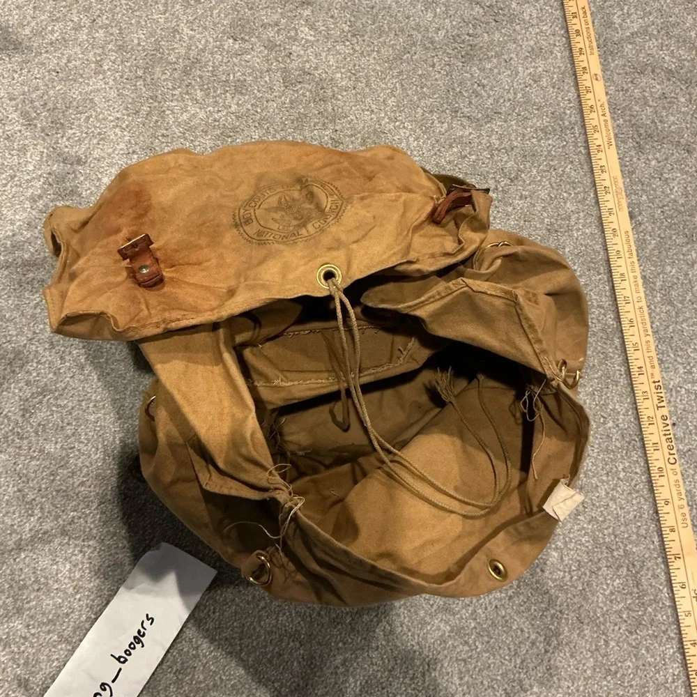 Vintage Boy Scouts Hiking, Canvas Backpack, And Cooking Set for‎ Outdoor Camping